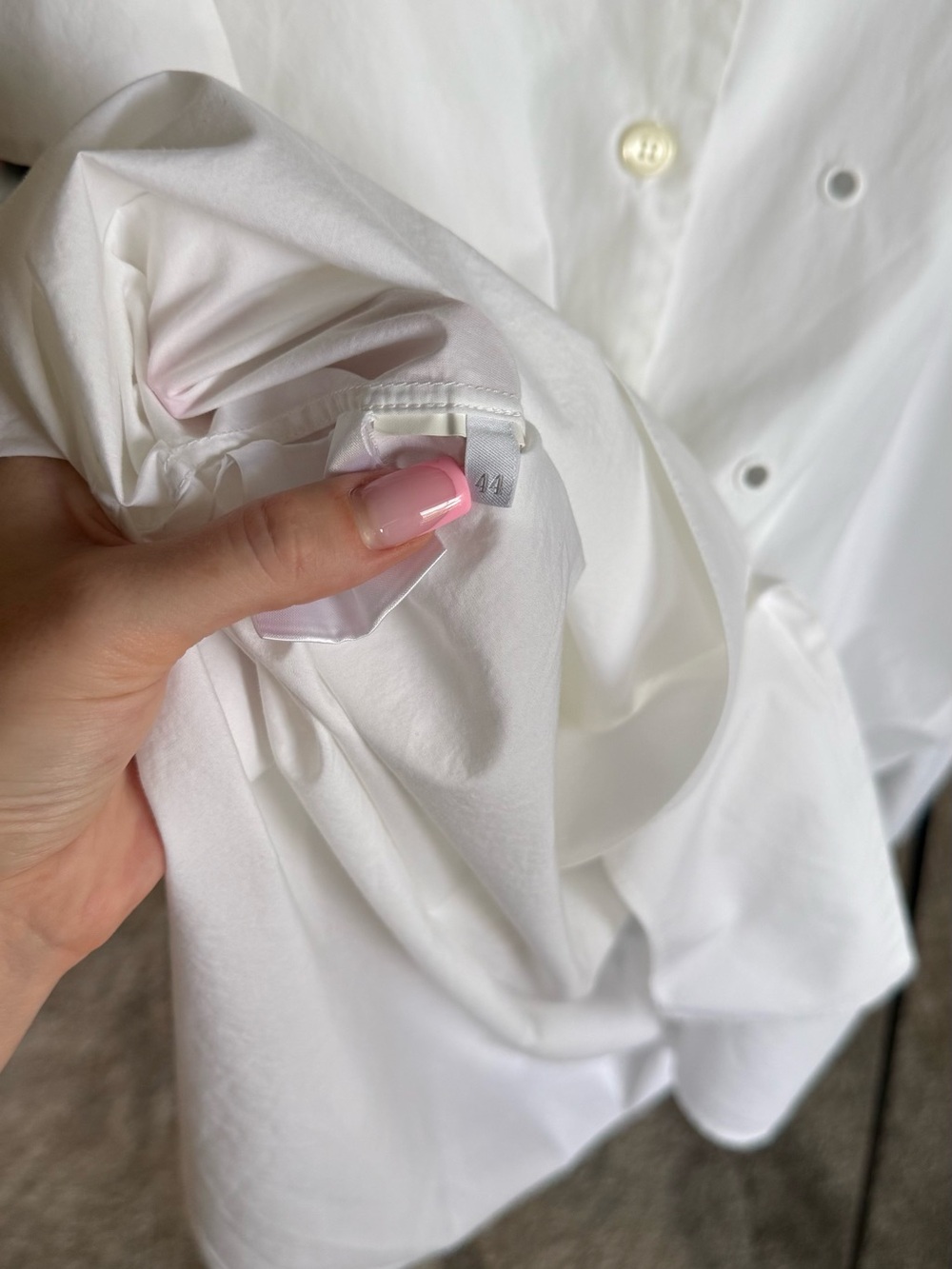Prada White Cold-Shoulder Button-Front Dress with Waist Tie - Picture 10 of 12